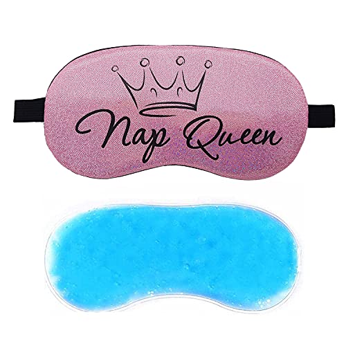 Image of Jenna Gel Sleeping Eye Shade Mask Cover For Insomnia, Meditation, Puffy Eyes And Dark Circles (NapQueen Pink Gel)