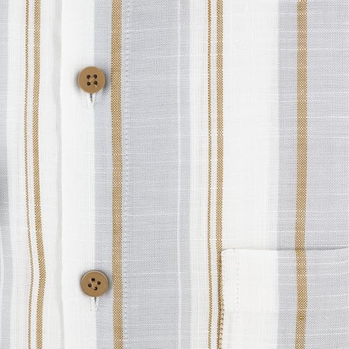 Image of 7-DAYS Men's Premium Striped Shirt - 100% Cotton, Tailored Fit (Between Slim & Regular), Full Sleeve, with Pocket - Smart Office & Casual Look