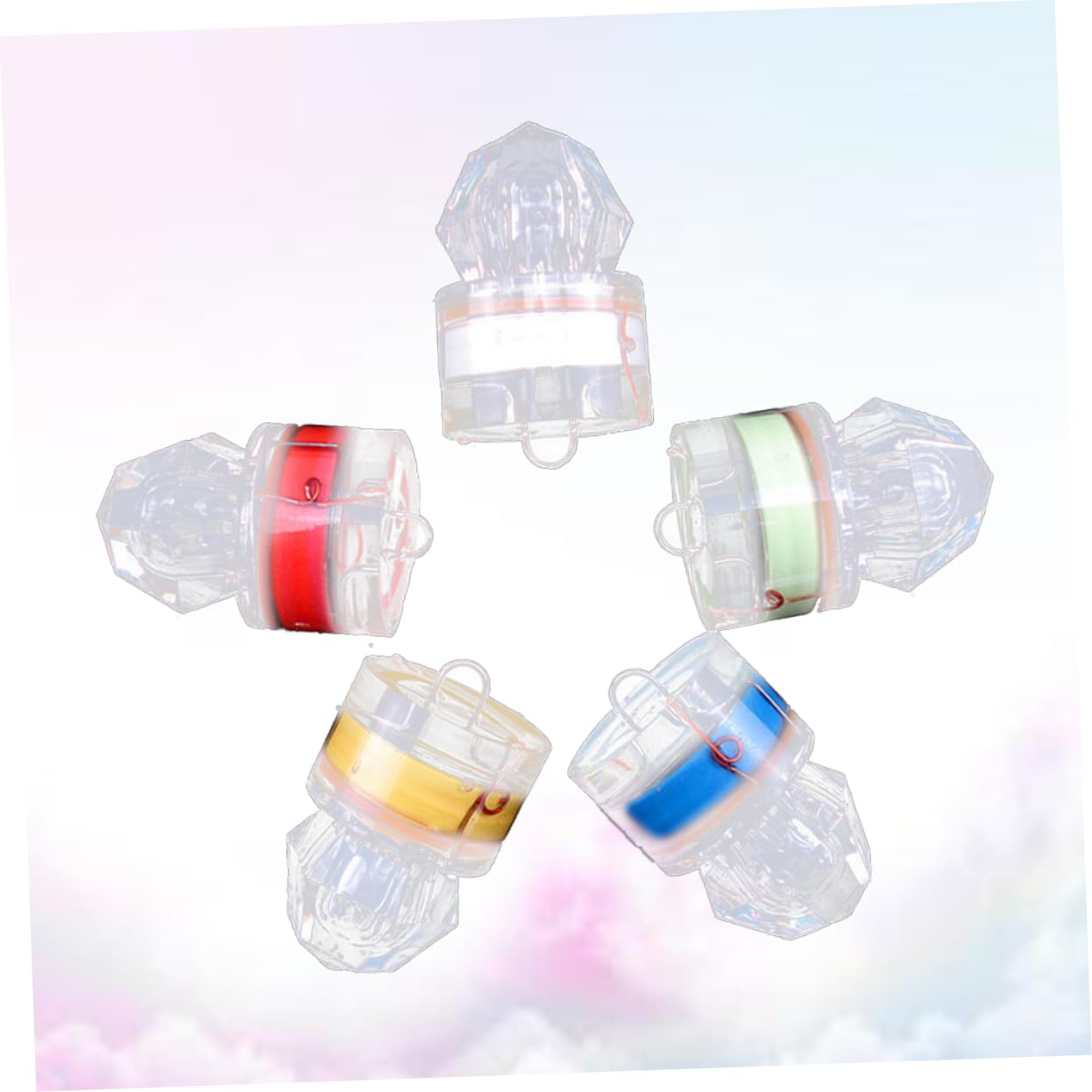 SUPVOX Scientific Underwater Night Fishing Lights 5pcs Led Green Squid Fish Lure Lights for Saltwater Deep Drop Fishing Lamp