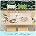 PABUSIOR Small Silicone Mats for Crafts: Translucent Liner, 7.9×9.5 In (4/Pack), Heat Resistant, Non-Slip Silicone Kids Mat for Jewelry, Epoxy Resin, Glitter Slime, Manicure, DIY Sheet