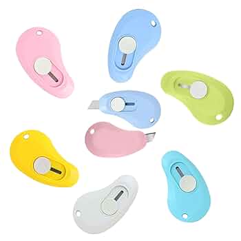 Amazon.co.jp: 6個パック かわいいボックスカッター 引き込み式