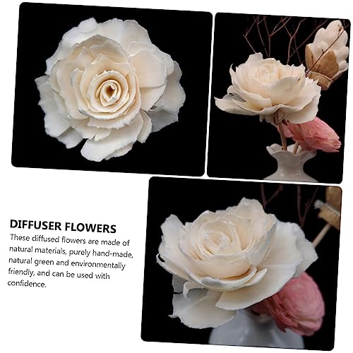 6 difusores de aroma de ratán natural con flores secas miniatura 2
