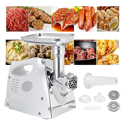 Preisvergleich Produktbild Elektrischer Fleischwolf, Edelstahl Wurstfüller Stuffer Maker, Gemüseschneider mit 3 Stahlklingen, 2800 Watt