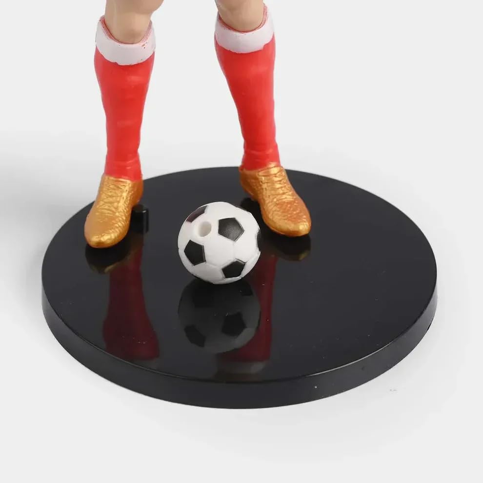Image of Awestuffs Ronaldo Action Figure 20 cm PVC Collectible Football Figurine with Ball & Display Stand | Soccer Legend Statue | Premium Desk Decor Showpiece for Fans, Kids, Gifts & Sports Collectors