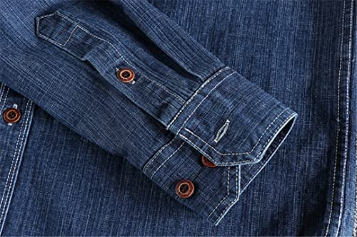 Chemise homme bleu clair broderie simple Disimlarl taille M - 7