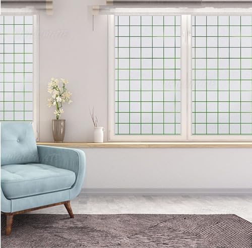 Image of WALLMATE Self Adhesive Window Film Frosted 3D Glass Door Window Frosted Film for Home /Office /Bathroom & Living Room Multicolor Frosted Film (16 x 175 Inch, Square)