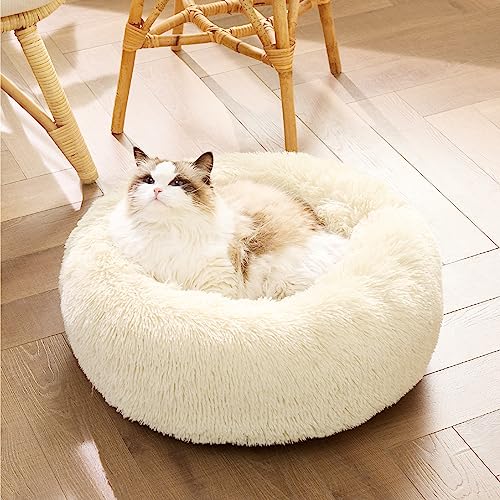image for Bedsure Calming Cat Beds for Indoor Cats - Small Cat Bed Washable 20 i