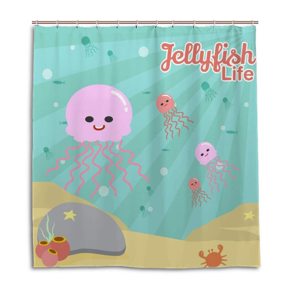 Rideau de douche avec 12 crochets CHEHONG lavable pour baignoire 168x183cm