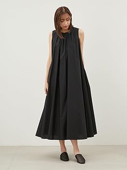 【新品】ミラオーウェン ノースリーブ ギャザー ロングワンピース ホワイト ギャザーボリュームノースリワンピース【ウォッシャブル