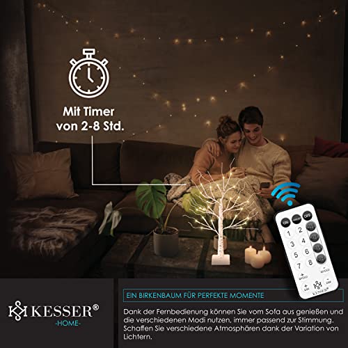 KESSER® Albero Luminoso di Betulla, 60 cm, con
