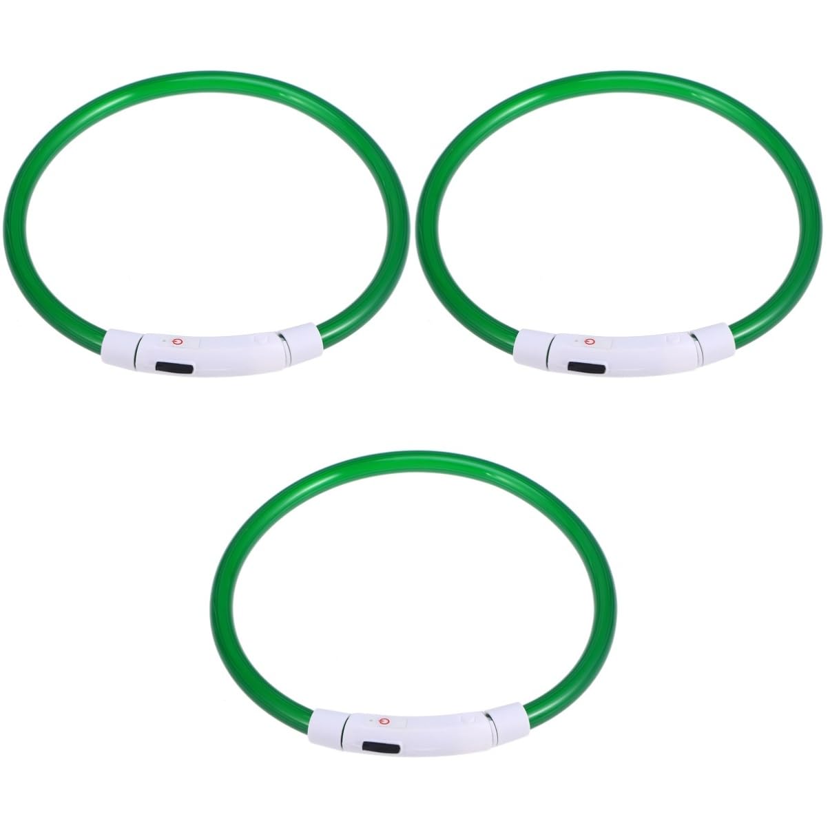 Collier LED pour chien rechargeable vert économique Kisangel lot de 3