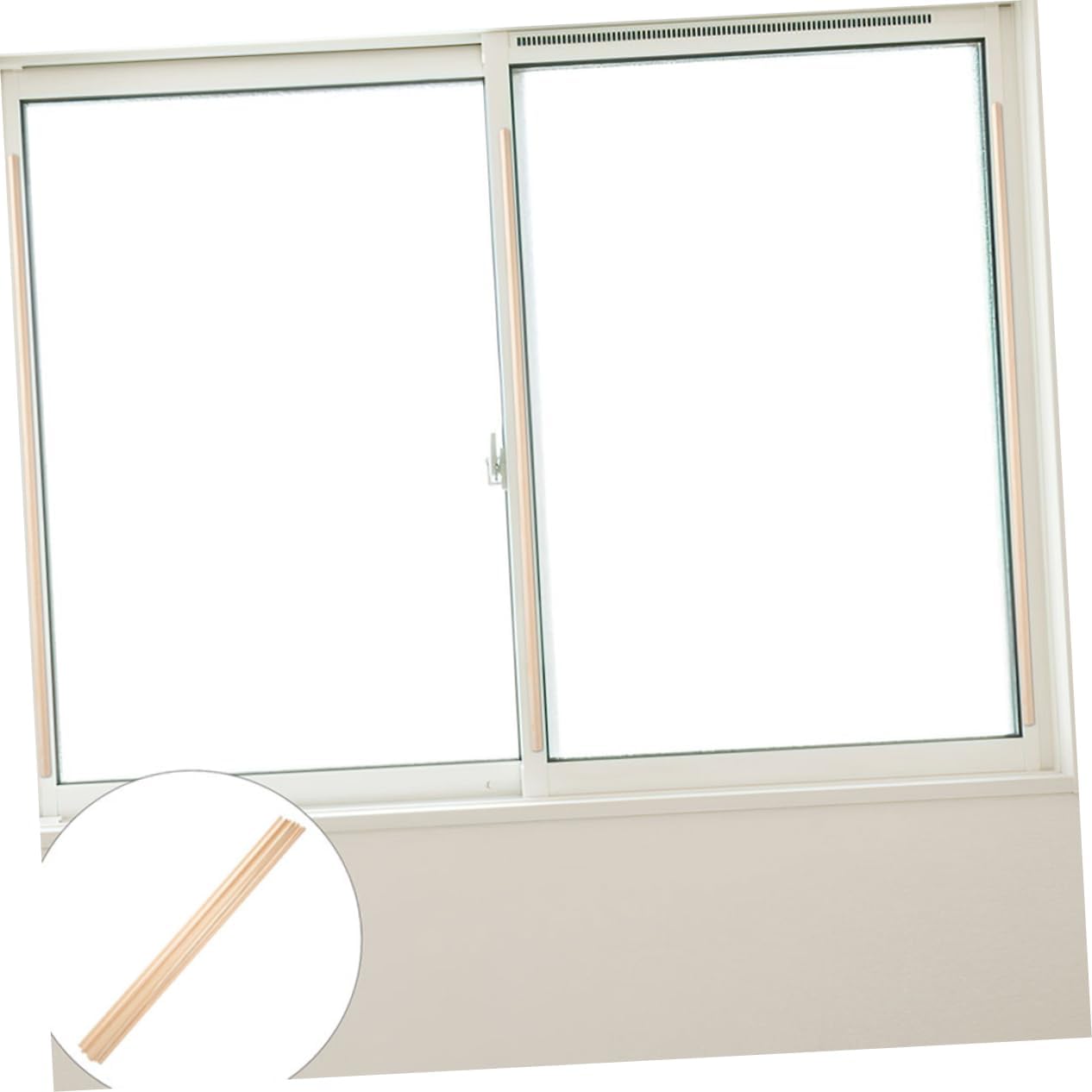 12pcs Beige Wood Strips 6mm Window Molding Trim for DIY Models