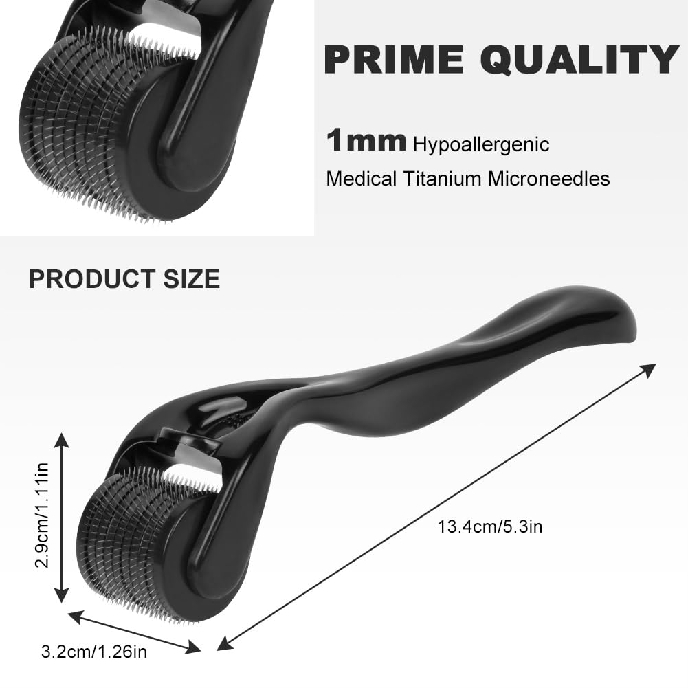 LOPHE Derma Roller, 1mm Microneedle Derma Roller for Men and Women Professional Microneedling Derma Needling - Image 2