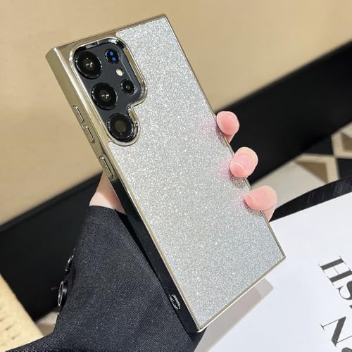Coque Samsung S24 Ultra paillettes dorées argent