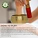 Nature's Own Tibetan Singing Bowl Set Easy to Play Meditation Sound Bowl Handcrafted in Nepal for Yoga, Mindfulness, Chakra Healing, Stress Relief Spiritual Gifts for Women & Men (5.5 Inch, Hammered)