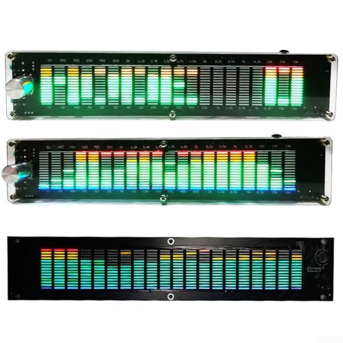 Indicador de espectro musical con ecualizador para nivel de audio, pantalla LED, alimentada por USB, medidor VU de doble canal (sin)