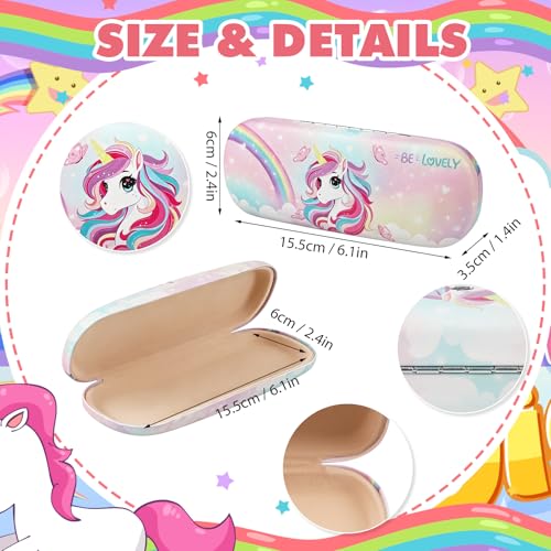 Image of Kids Sunglasses Girls Unicorn Heart Eyeglasses UV Protection Toddler Sunglasses with Sunglass Case for Party Beach
