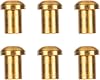 Metal String Ferrules for Electric Guitar, 6-Pack Top Mounting String Through Ferrules Gold