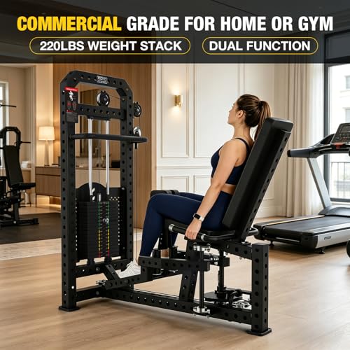 Image of Commercial Hip Adduction Abduction Machine, Inner & Outer Thigh Exercise Equipment with Adjustable Weight Stack, Commercial Grade Home Gym Fitness Machine for Glutes, Hips & Leg Strength Training