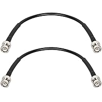 Vista 7 de Cable BNC - Cable coaxial RG58 de 8 pies de 50 ohmios macho a macho, cable coaxial de extensión BNC de baja pérdida con para antenas, radios RF