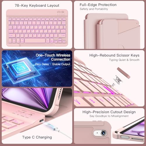 Image of RAYMCRAFT for iPad Air 11-inch Case with Keyboard M4 /M3 /M2 (2026 /2025 /2024)