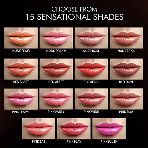 Image of Lakme Absolute Skin Dew Satin Lipstick 303 Red Alert (Pack of 2)