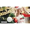 IRISGOD Womens 3/4 Sleeve Christmas Shirts Cute Merry Bright Raglan Baseball Tees Tops