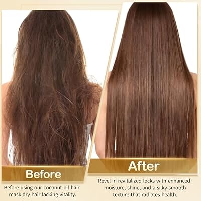 KAISASA Keratin Hair Mask, Keratin Hair Treatment 500ml Hair Mask for Dry Damaged Hair, Coconut Oil Deep Conditioning Hair Mask (16.9 oz)