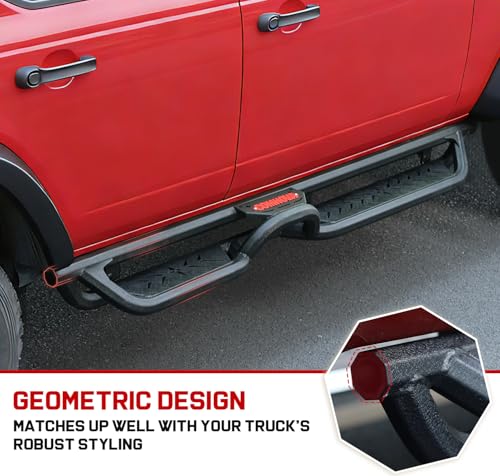 Image of COMNOVA Two-Stairs Running Boards for 2021-2026 Ford Bronco 4 Door SUV