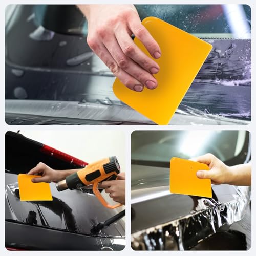 Guduling 9 Stück Malerspachtel Kunststoff, Plastikspachtel, Wiederverwendbares Kunststoffspachtel zum Auftragen von Füllstoffen,Lackreparaturen,Spachtelmassen,Glasuren und Dichtungsmassen