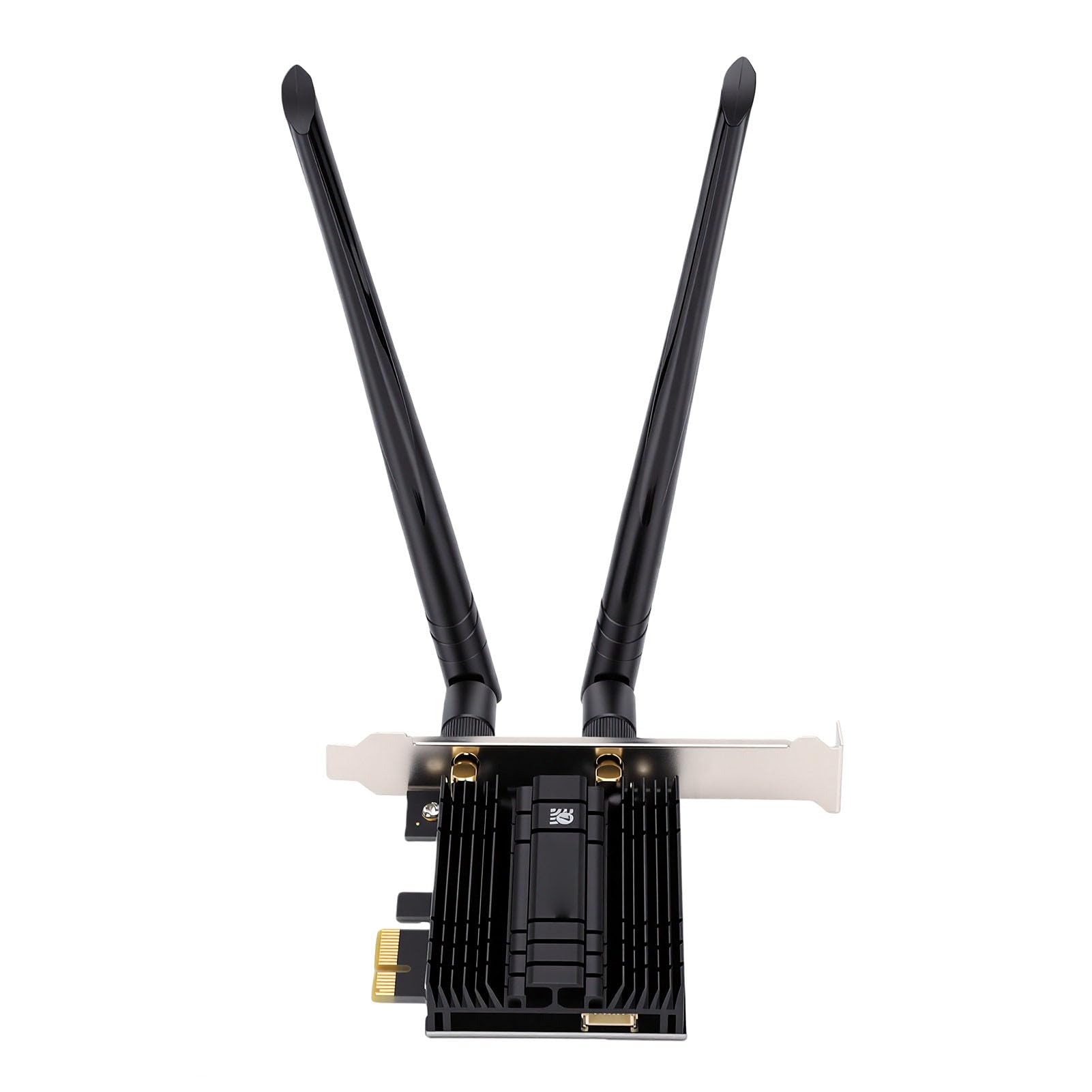 XUMIUZIY Tarjeta WiFi 7 PCIe WiFi Compatible con BE200 NGW, Bluetooth 5.4 6G 5G 2.4G 3 Bandas 5800Mbps M.2 NGFF Tarjeta de Red de Escritorio con Antenas Duales
