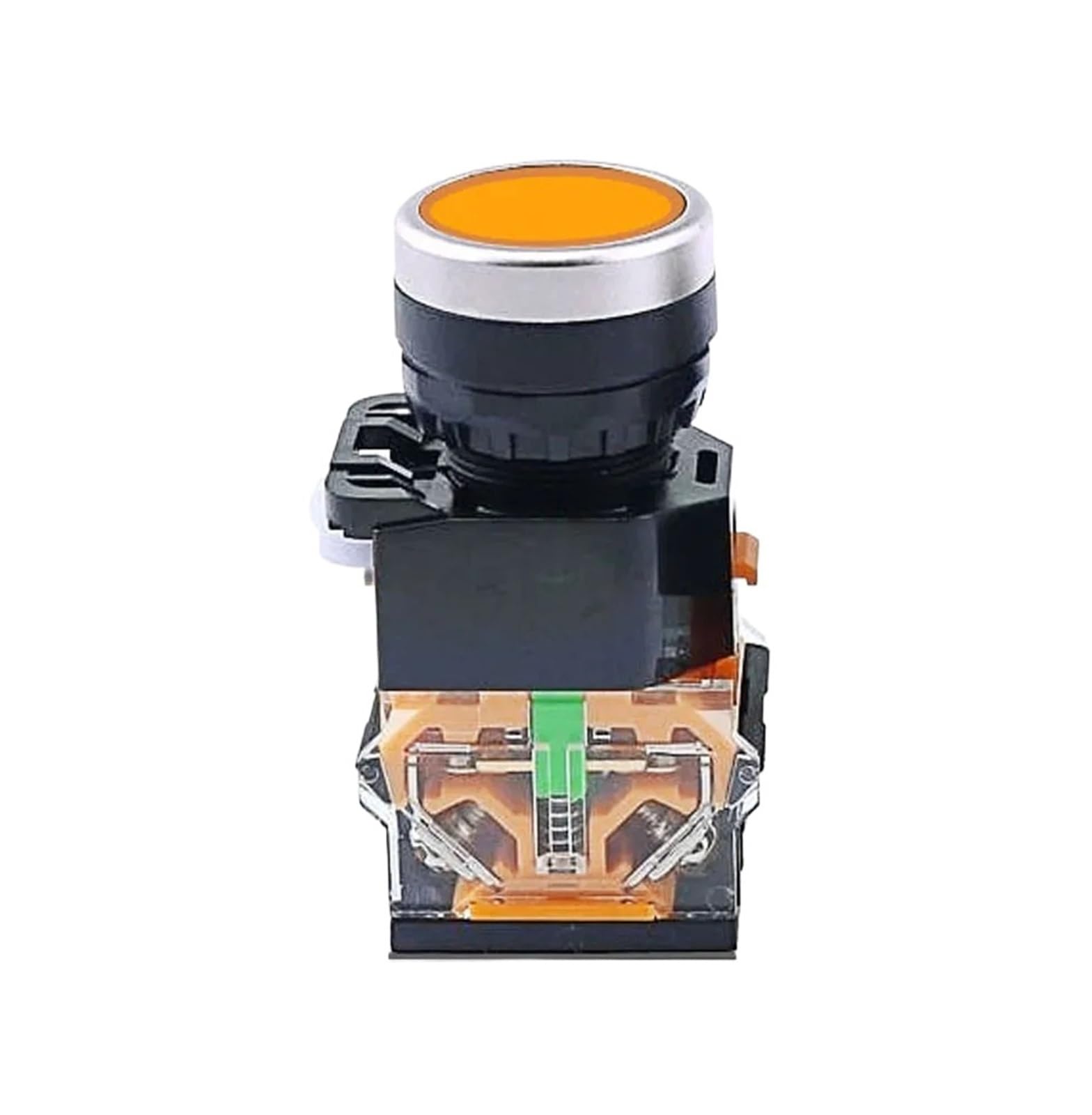 JNURGWLYH LA38 2 Position 1NO /1NC with LED Indicator Light 22mm Push Button Switch Series Knob Switch(Giallo)