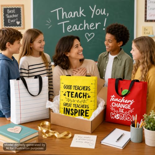 Bolsas de regalo de agradecimiento al profesor a granel de lona para mujeres 7