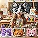 MAELSTROM 30Pcs Cat Mask Base With Strap - Blank to Paint, Therian Halloween Animal Mask for Party Costume