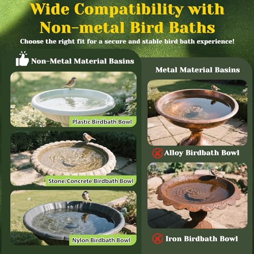 3Pcs Bird Bath Copper Purification Disk 99.99% Pure Copper Water Cleaning Discs 0.6mm Physical Clean Water for All-Season Universal Natural Fit for Outdoor Birdbaths, Bowls, Garden Fountain（Leaf） by Conderyang - Used condition - Image 5