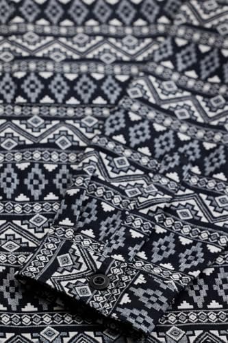 Image of SNITCH Men's Cotton Jacquard Relaxed Fit Overshirt