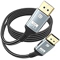 Breilytch DisplayPort Cable 2.1 6.6FT, 16K Display Port 2.1 Cable 80Gbps (16K@60Hz, 8K@240Hz, 4K@240Hz) HDR10, DSC 1.2a DP Cord Compatible with FreeSync G-Sync Gaming Monitor 5090 7900XTX Graphics