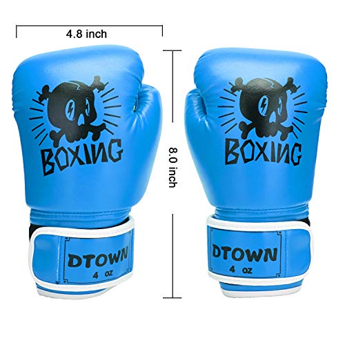 Dtown Kids Boxing Gloves 4oz 6oz Youth Boxing Gloves for Age 3 to 7 Years, Boys and Girls Training Boxing Gloves for Punching Bag, Kickboxing, Muay Thai, MMA - Thumbnail 7