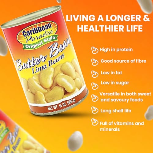 Caribbean Paradise Butter Beans, Canned Lima Beans 14 Oz thumb #4