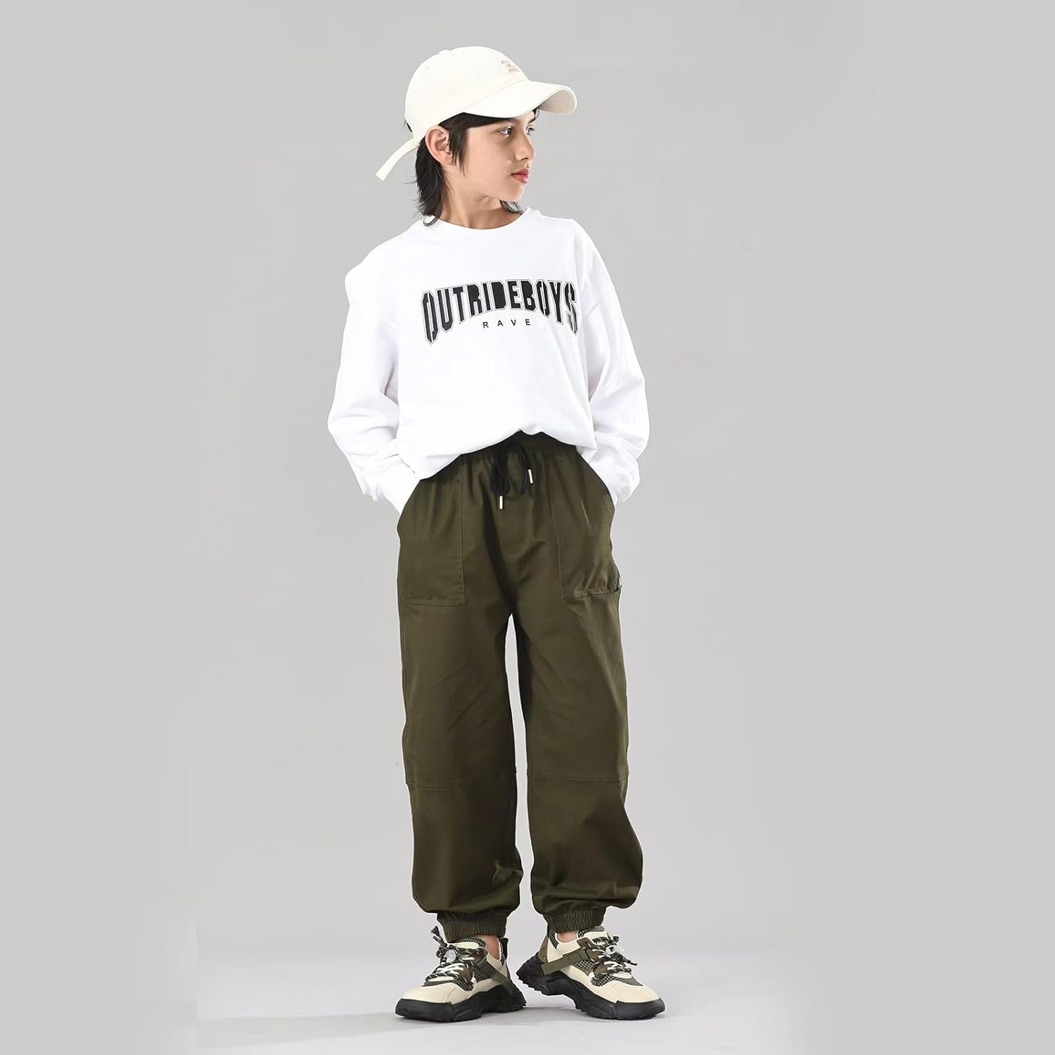 MINI PANDA Boys Stretch Pull On Jogger Pants,Twill Chino Pants for Kids - Image 2
