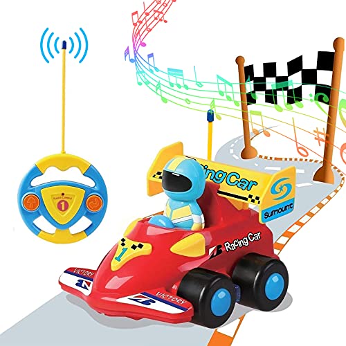 Preisvergleich Produktbild PowerLead Ferngesteuertes Auto Kindergeschenk, Verngesteuertes Auto mit Musik RC Cartoon, Autos mit Fernbedienung für Kleinkinder und Kinder Spielzeugauto für Kinder von 3-8 Jahren Geeignet