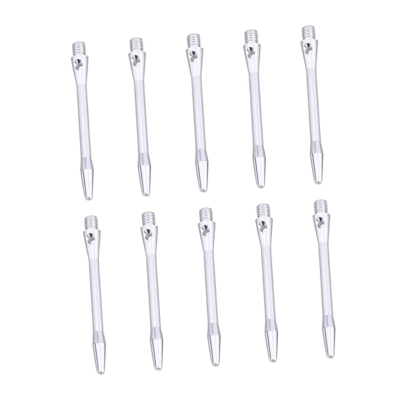 Yardwe 10pcs Aluminium Alloy Dart Shafts Metal Stems with Standard Screw Thread for Precision Throwing and Enhanced Flight Performance