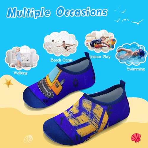 Image of WateLves Kids Water Shoes Toddler Girls Boys Barefoot Non-Slip Quick Dry Aqua Socks for Beach Swim Walking