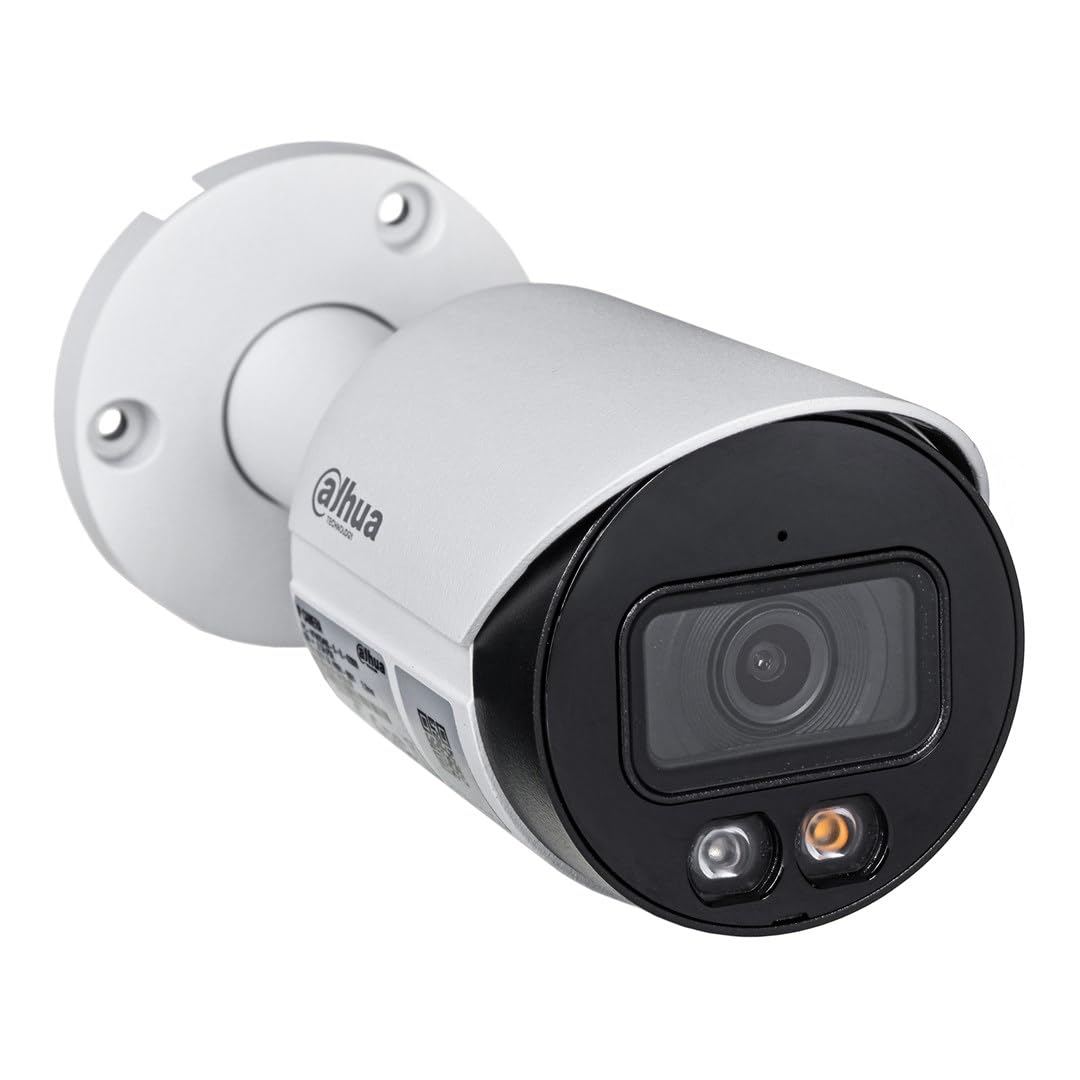 Dahua Caméra IP, Balle, 5 MP, IR 30 m, extérieur, IP67, Microphone, Micro SD, Full Color, Double éclairage