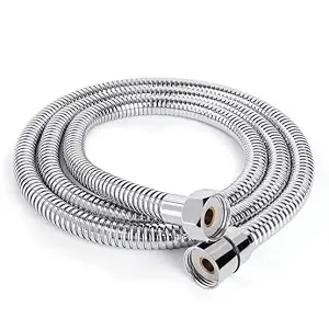 OBLONG 304 Stainless Steel Flexible Shower Tube Hose Pipe for Jet Spray | Shower Tube for Bathroom Jet Spray | Hand Shower Pipe for Bathroom | Health Faucet Tube Hose Pipe (Chrome Finish, 1 Meter)