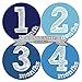 Months In Motion Monthly Baby Milestone Stickers for Boy | Onesie Month Sticker | Infant Photo Prop for First Year | Shower Gift | Newborn Keepsakes