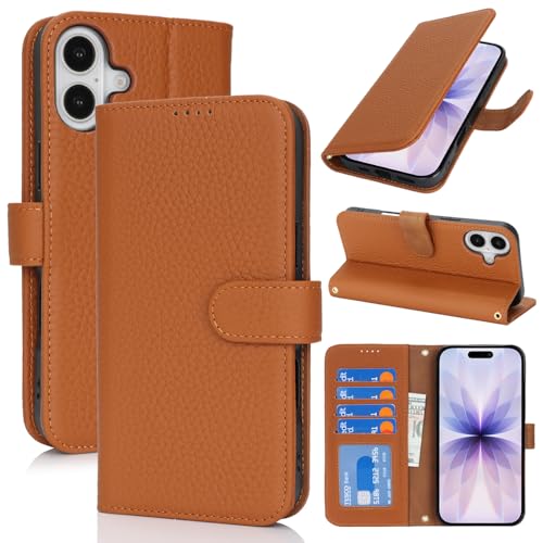 Coque iPhone 17 antichoc cuir portefeuille protégeant vos cartes RFID