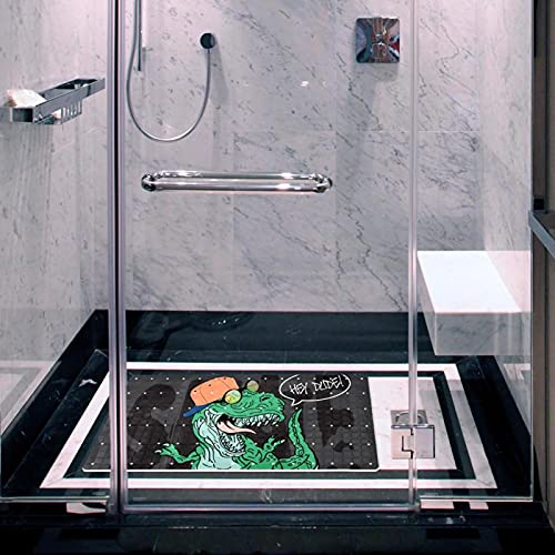 Tapis de baignoire antidérapant dinosaure avec ventouses - 7