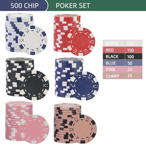 Luobao EVA0047 Poker Chips Set,500 Pcs Poker Chips thumb #2