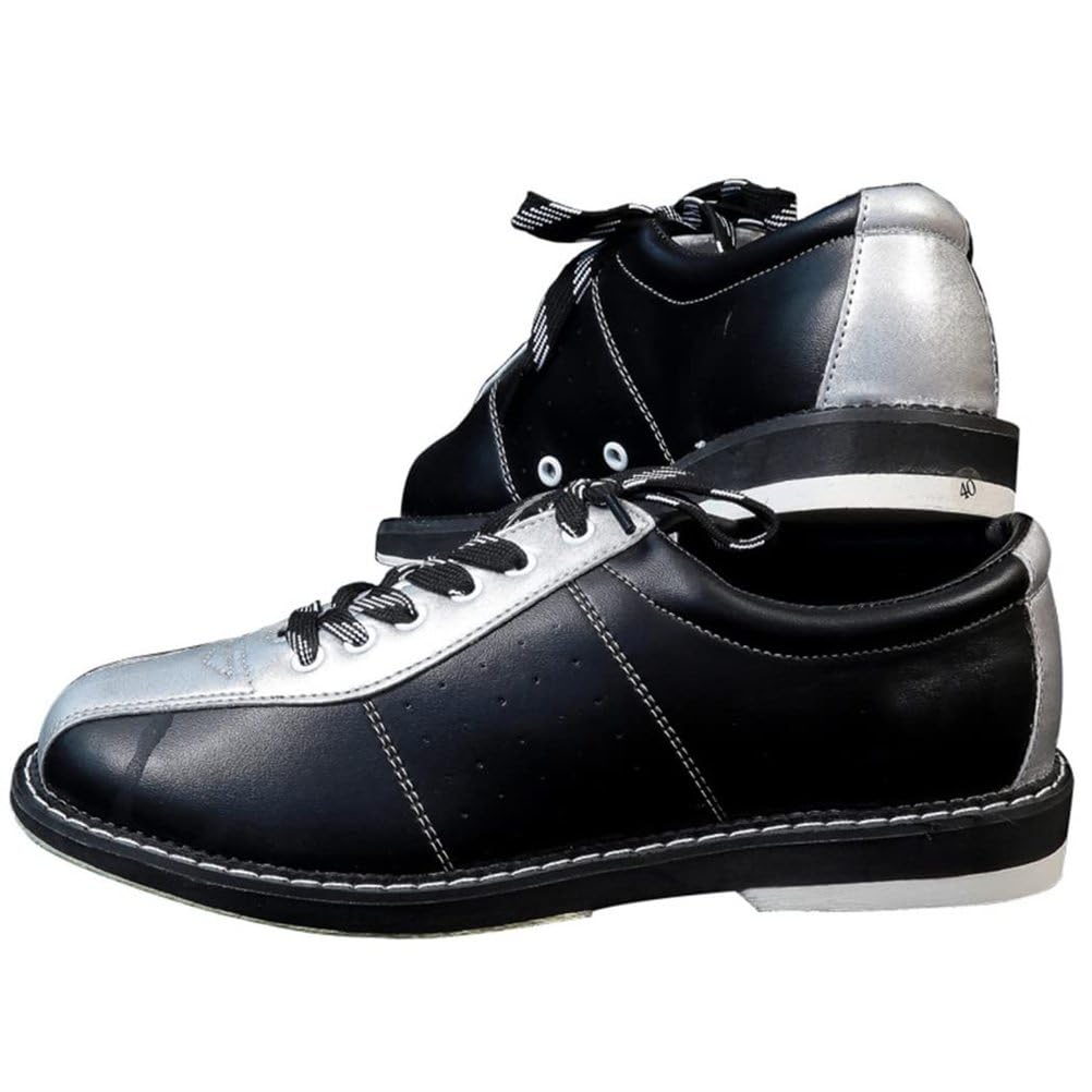DAMANDO Frauen Bowling Schuh, Damen Leder Blowing Schuhe Leichte Lace-Up Blowing Trainer